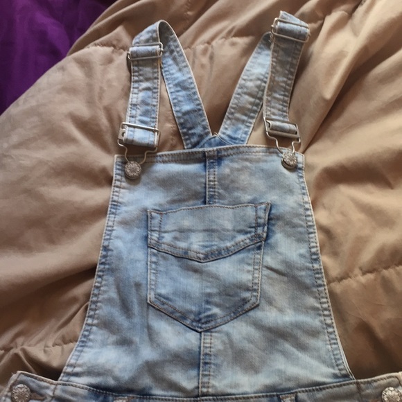 Light denim short overalls - Picture 2 of 4
